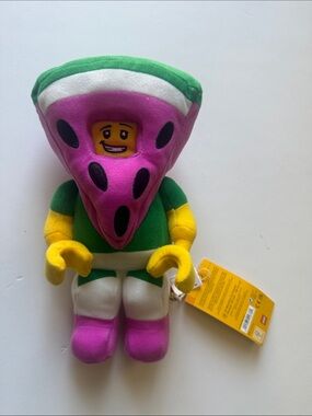 Lego Plush Minifigure in Pink Watermelon Costume with Green Accents